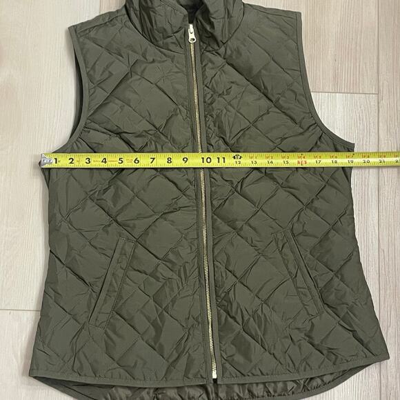 Old Navy Y2K Puffer Vest Jacket Full Zip Sz M Hunter Green Lightweight - Picture 6 of 9